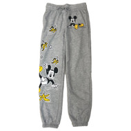 Disney Womens Gray Mickey Mouse Banana Joggers Sweat Pants Sweats