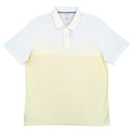 Van Heusen Mens White Yellow Ombre Short Sleeve Polo Shirt