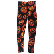 Womens Jrs Silky Angry Pumpkin Halloween High Rise Leggings Stretch Pants