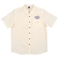Neff Mens Cream Regular Fit Short Sleeve Button-Down Shirt