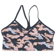 Reebok Womens ID Train Blue & Pink Camo Sports Bra