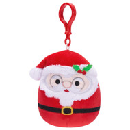 KellyToy Christmas Squishmallow with Clip St Nick Santa Claus Stuffed Pal