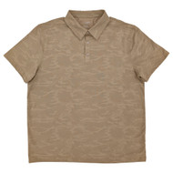 Chaps Mens Hampton Khaki Camo Classic Fit Short Sleeve Golf Polo Shirt