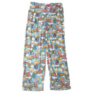 Womens Blue Rainbow Care Bears Sleep Pants Pajama Bottoms Medium