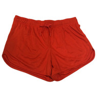 Womens Orange Mesh Athletic Shorts 4 Inch Inseam