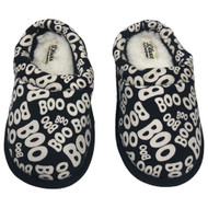Dluxe by Dearfoams Toddler Boys & Girls Black Boo Print Halloween Slippers