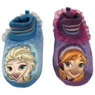 Disney Frozen Toddler Girls Blue & Purple Elsa Slippers House Shoes 11-12
