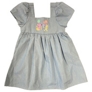 Disney Girls Blue Lightweight Short Sleeve Stitch Dress 4