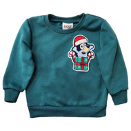 Infant & Toddler Boys & Gils Green Bluey Christmas Sweatshirt Top