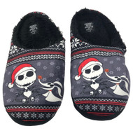 Nightmare Before Christmas Mens Gray Jack Skellington Slippers Scuffs Shoes 11-12