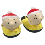 Peanuts Mens Yellow Charlie Brown Christmas Santa Slippers