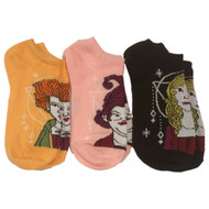 Womens 3 Pair Hocus Pocus No-Show Low Cut Halloween Socks