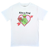 Disney The Muppets Mens White Kermit Valentines Day Short Sleeve T-Shirt
