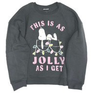 Womens Gray Snoopy Christmas Sweatshirt Sweat Shirt Jolly As Gets