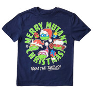 TMNT Boys Blue Teenage Mutant Ninja Turtles Christmas T-Shirt Tee Shirt