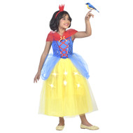 Girls Red & Yellow Fairytale Princess Light Up Dress Halloween Costume