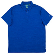 Birdie Bound Mens Blue Heather Short Sleeve Golf Polo Shirt