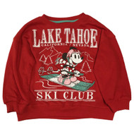 Disney Infant & Toddler Girls Red Minnie Mouse Ski Club Sweatshirt Shirt