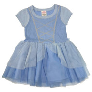 Disney Princess Toddler Girls Blue & Silver Cinderella Cosplay Sweater Dress