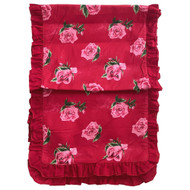 Home Collection Red Roses & Stripes Reversible Table Runner 14x72, Floral