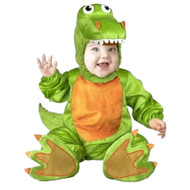 Infant Boys Green & Orange Baby T-Rex Dinosaur Halloween Costume