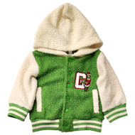 Infant & Toddler Boys Green Sherpa Christmas Grinch Hoodie Jacket