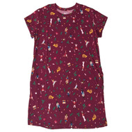 Womens Purple Nutcracker Ballerina Themed Holiday Nightgown Sleepshirt