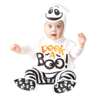 Infant Boys Girls Giggly Ghost Jumpsuit & Cap Halloween Costume
