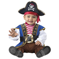 Infant & Toddler Baby Pirate Jumpsuit & Hat Dress Up Halloween Costume