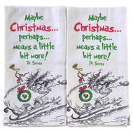The Grinch Christmas Means More Kitchen Towel Set, 2 Cotton Dish Towels