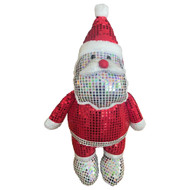 Holiday Time Giant 28 inch Red & Silver Disco Santa Claus Plush Stuffed Animal