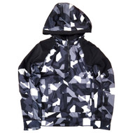 Boys Black Camo Pullover Hoodie Sweatshirt With Front Pocket Large 10-12