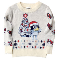 Infant & Toddler Boys Off White Bluey & Bingo Christmas Sweatshirt