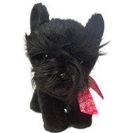 Plush Fuzzy Black Standing 11" Puppy Dog Stuffed Animal Pal