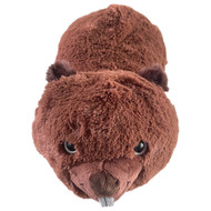 Celebrate Valentines Plush Fuzzy Brown Laying Beaver, 24" Floppy Stuffed Animal