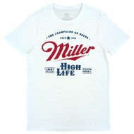 Miller High Life Mens White Short Sleeve Graphic T-Shirt