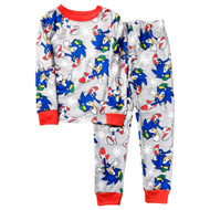 Sonic the Hedgehog Boys Long Gray Gamer Pajamas Shirt & Sleep Pants Set 4