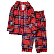 Infant & Toddler Boys Red Plaid Flannel 2 Piece Pajama Set