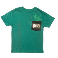 Girls Wicked Broadway Musical Green Short Sleeve T-Shirt Tee Shirt