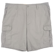 George Mens Soft Silver Gray Relaxed Fit Cargo Shorts