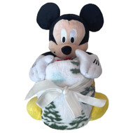 Mickey Mouse Throw Blanket & Plush 19" Mickey Pillow Pal, 2 Pc Cuddle Buddy Set