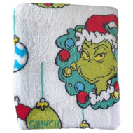 The Grinch Oversized Plush Throw Blanket, 50"x70" Dr. Seuss Christmas Microplush
