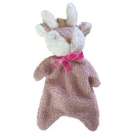 Christmas Reindeer Baby Blankee Plush Pink Security Blanket