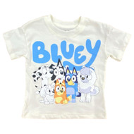 Girls Cream Bluey Bingo & Friends T-Shirt Tee Shirt