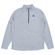 Reebok Trail Mens Gray Slim Fit Long Sleeve Quarter-Zip Active Shirt