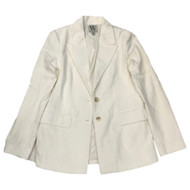 Worthington Womens White Corduroy Blazer Jacket Sports Coat