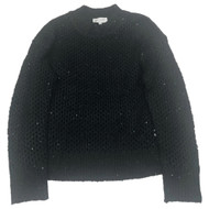Womens Black Sparkle Lumpy Knit See Through Sweater & Cami Set Small