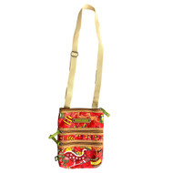 Lily Bloom Women's Red Christmas Crossbody Multi Pocket Handbag