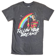 Womens Gray Nightmare On Elm Street Halloween T-Shirt Tee Shirt