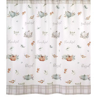 Avanti Grateful Patch Shower Curtain, Thankful & Blessed Fall Bath Decor